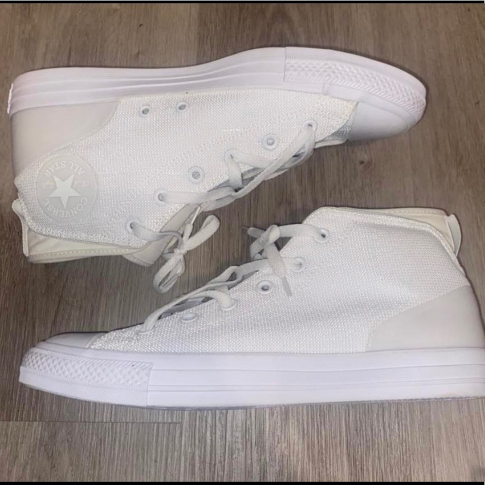 Converse mid all white